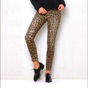Pacsun Midrise Skinniest Leipard Print Jean